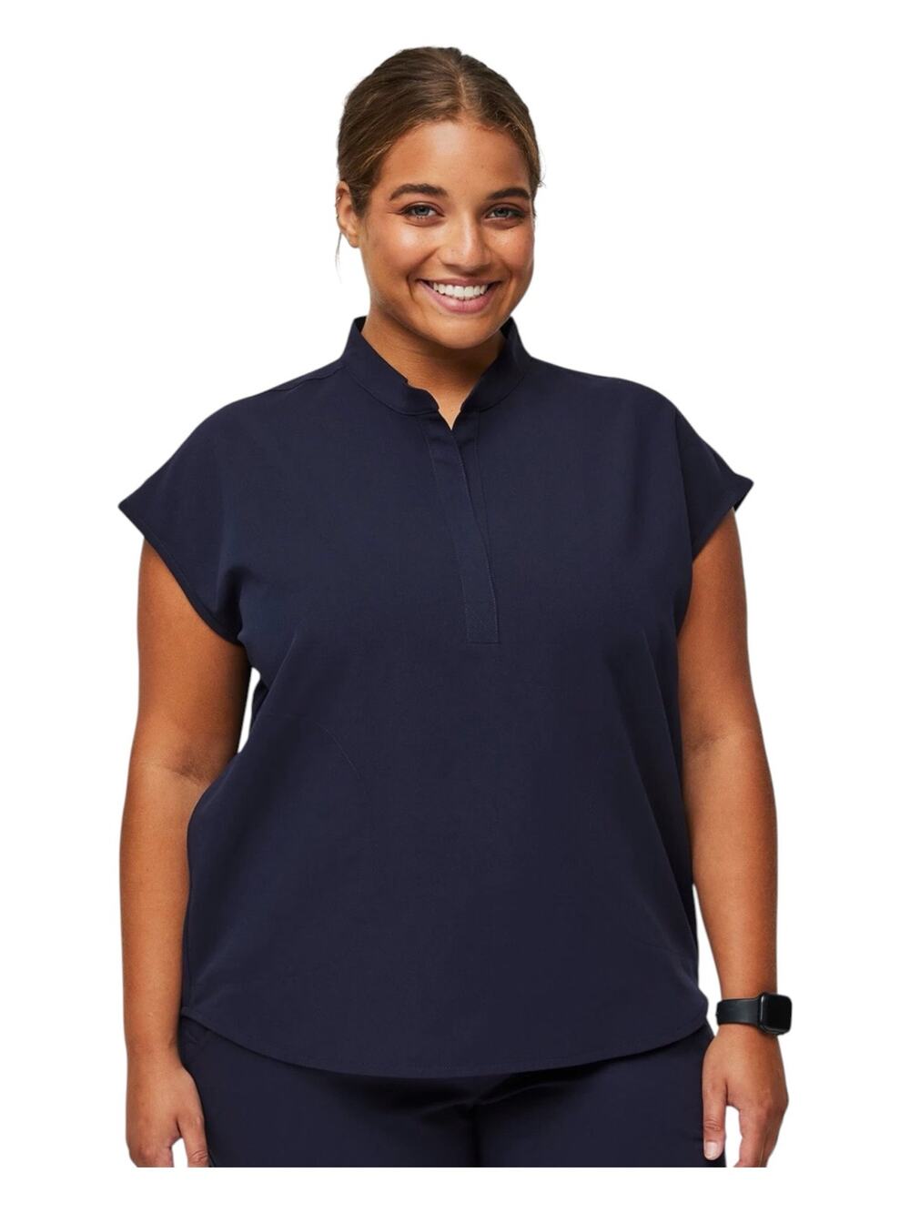 FIGS Rafaela Oversized Boxy Scrub Top Women's XL Navy Blue Nurse Medical